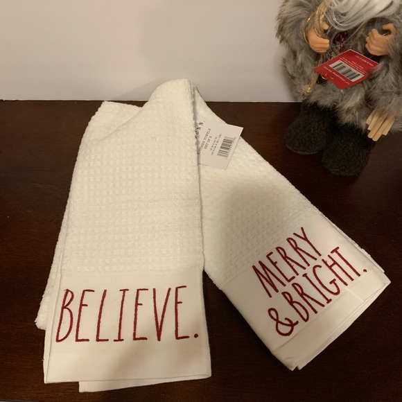 Rae Dunn Christmas kitchen towels - Picture 1 of 4